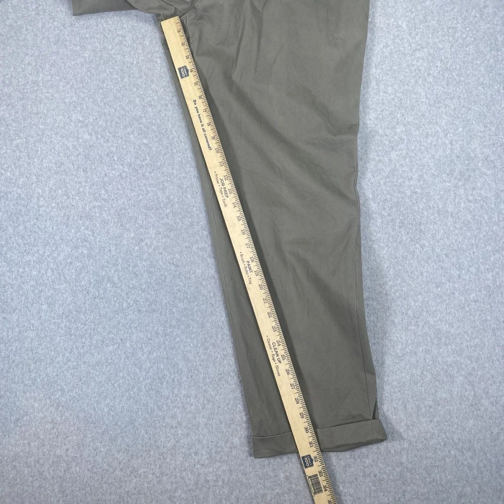 Lauren Ralph Lauren Dress Pants Mens 38x32 Olive Taupe Pleated Cuffed Cotton